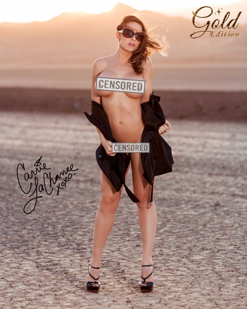 Carrie LaChance Autographed 8x10 Photo COA Gold Edition Nude cl232-46