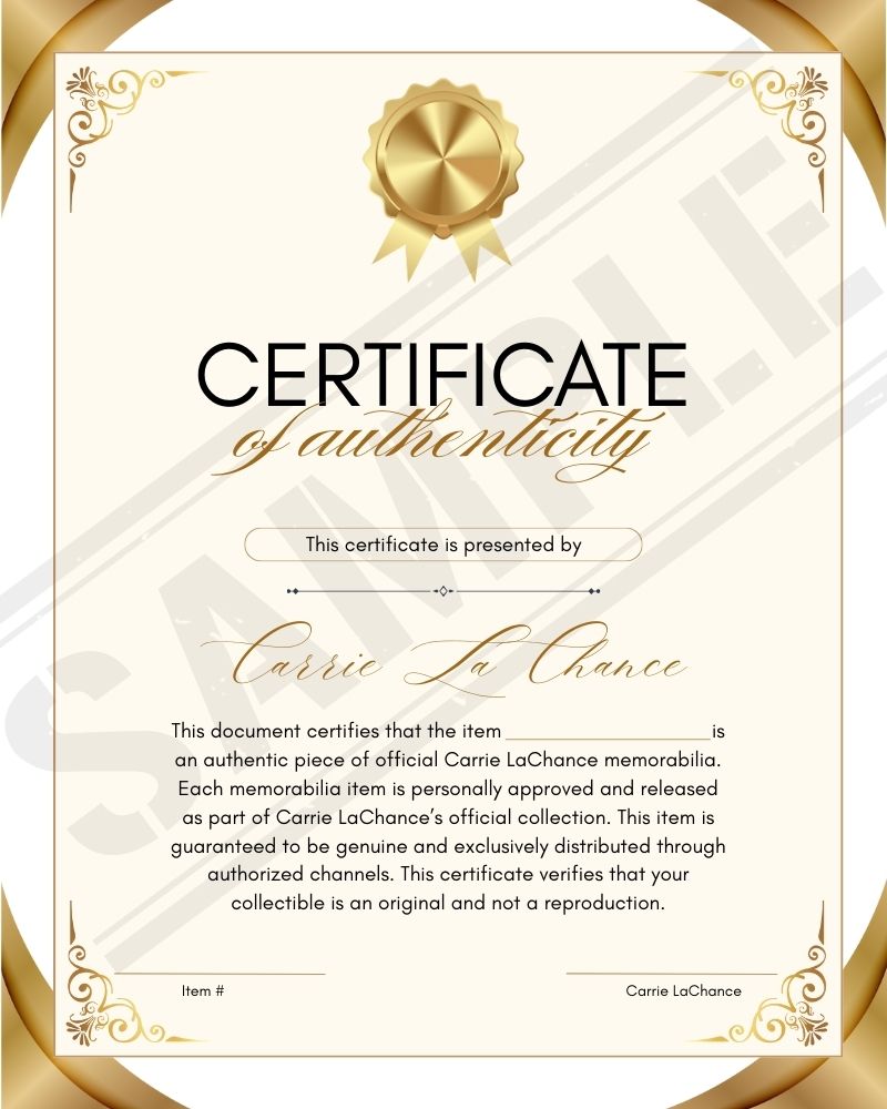 Carrie LaChance Autographed Beige Pantyhose COA