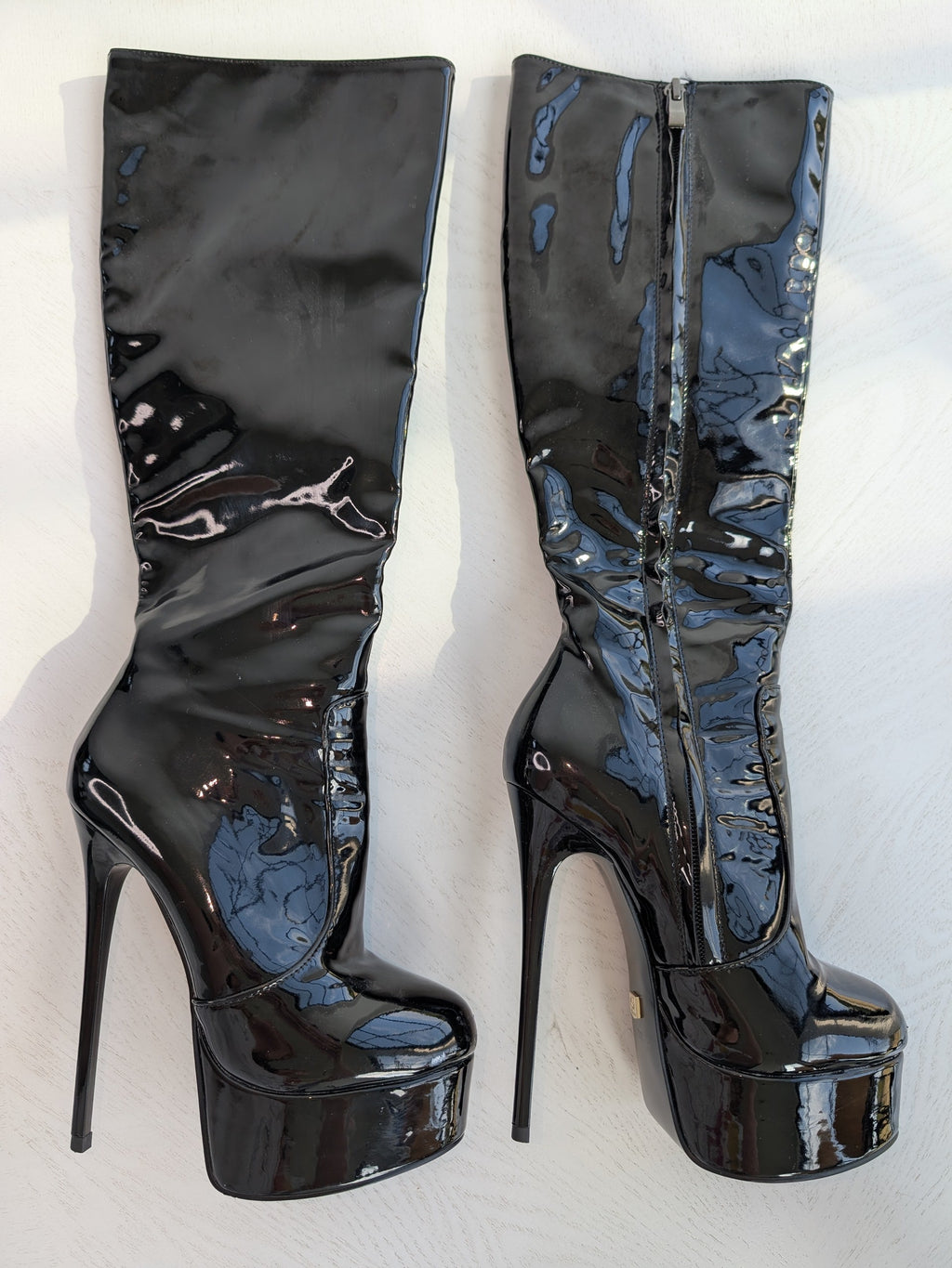 Carrie LaChance Autographed 6" Black High Heel Boots 1 COA GBB1