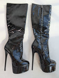 Carrie LaChance Autographed 6" Black High Heel Boots 1 COA GBB1