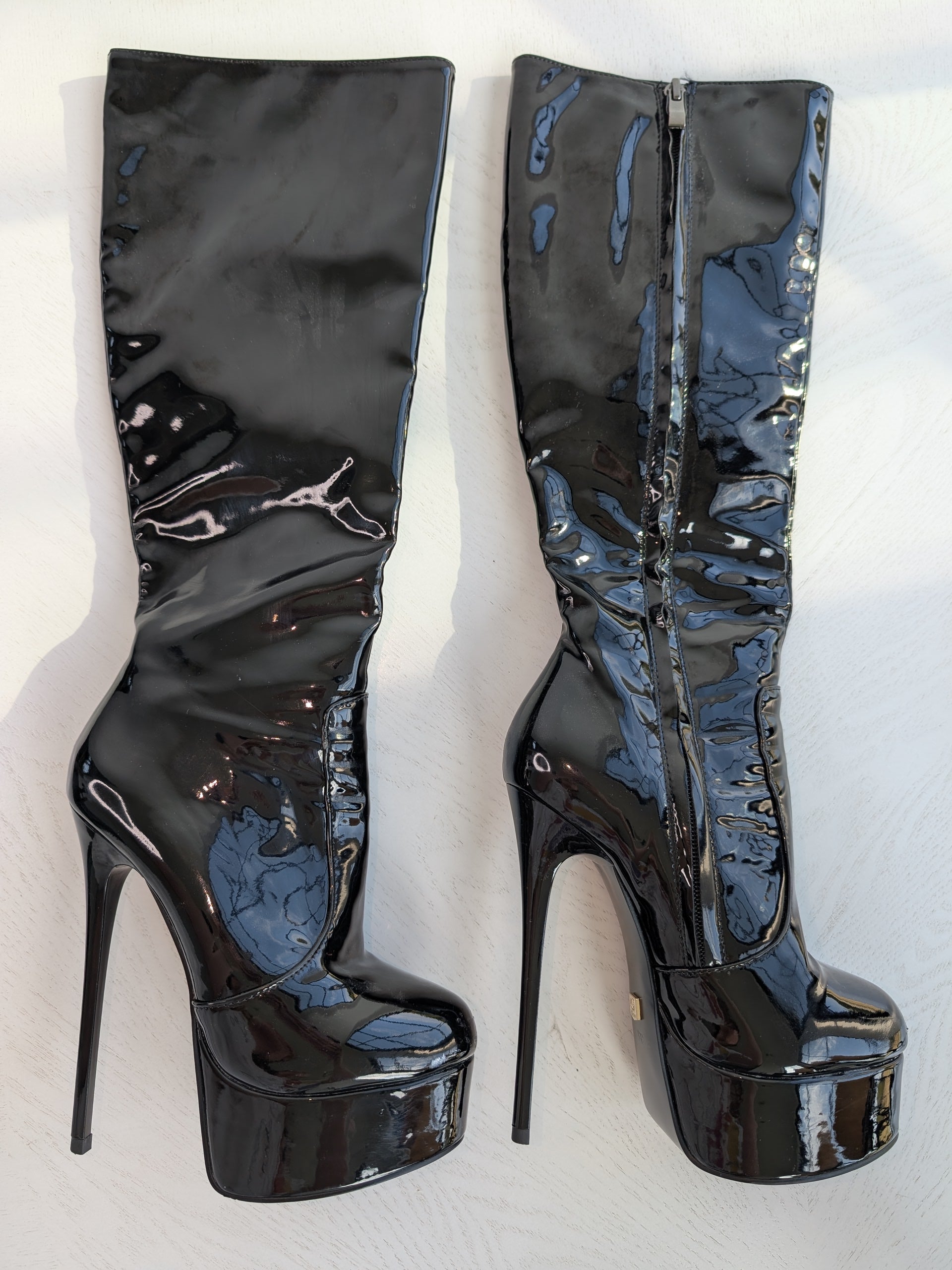 Carrie LaChance Autographed 6" Black High Heel Boots 1 COA GBB1