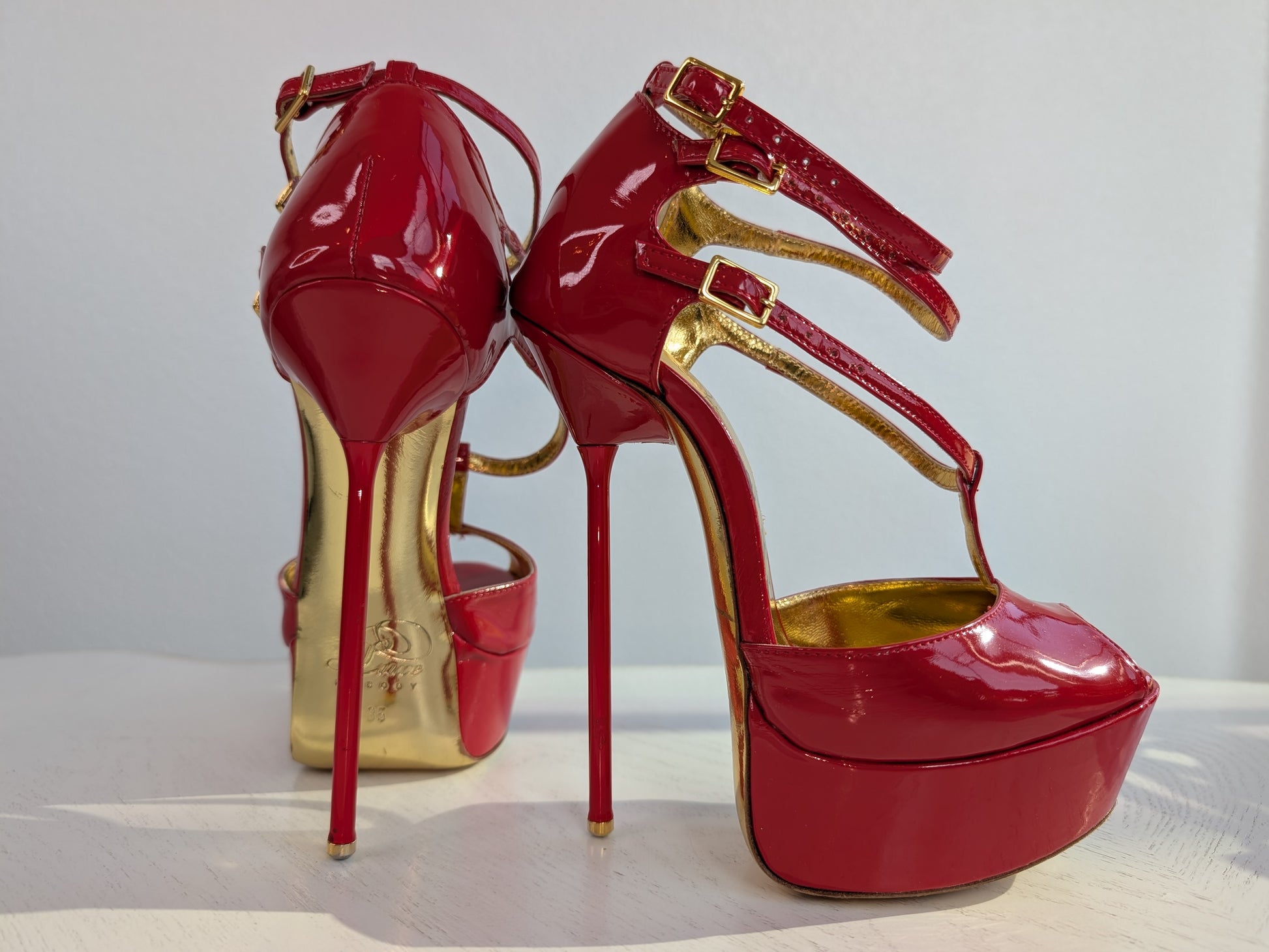 Carrie LaChance Autographed 6" red High Heels 3 COA LMBDR