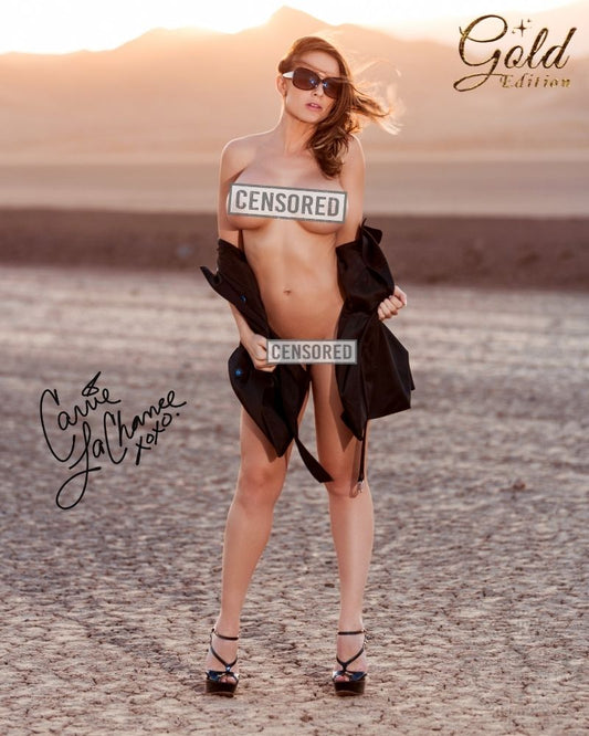 Carrie LaChance Autographed 8x10 Photo COA Gold Edition Nude cl232-46