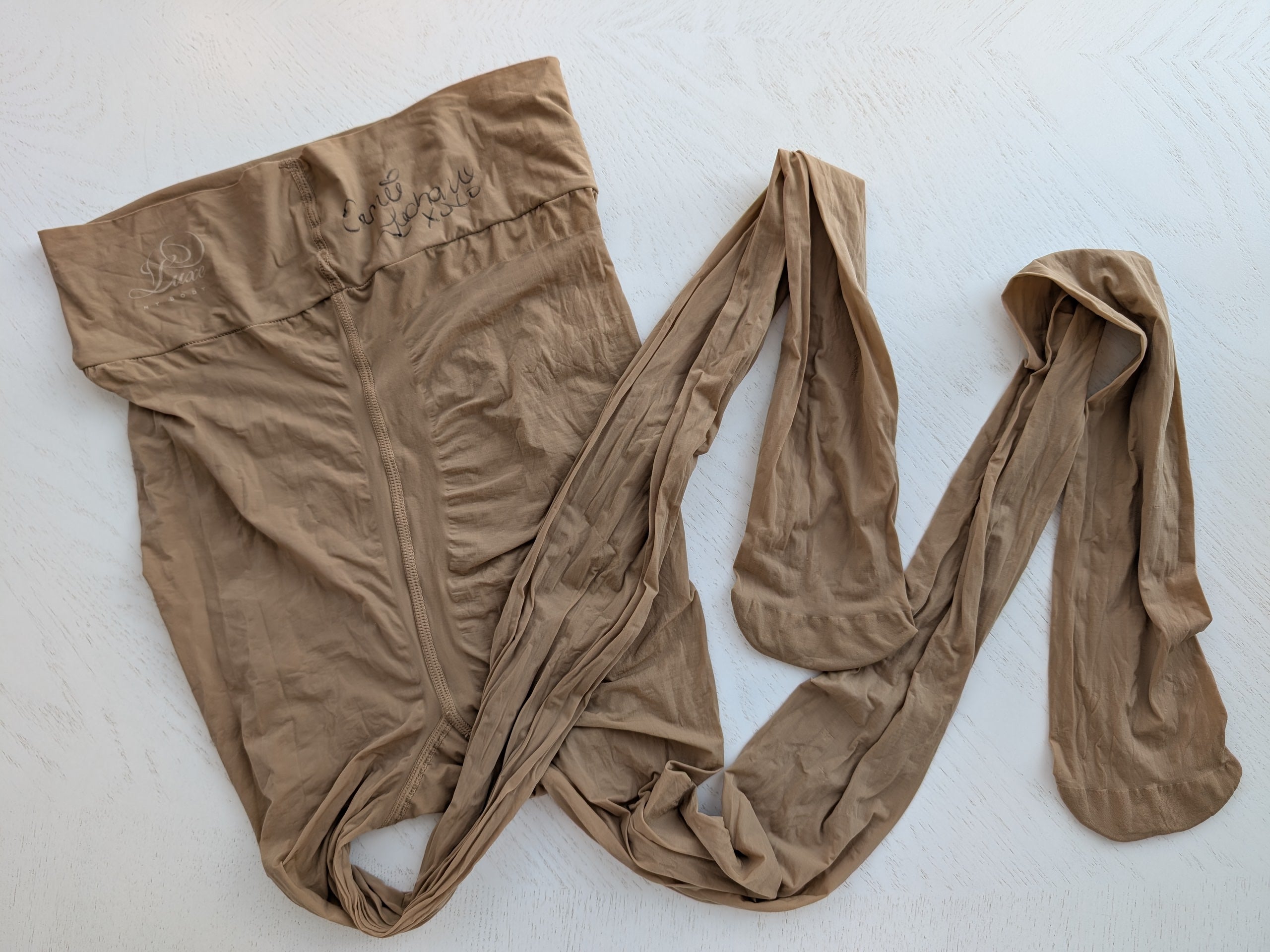 Carrie LaChance Autographed Suntan Pantyhose COA LMB1BR